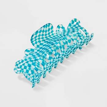 Checkered Claw Hair Clip - Wild Fable™ Teal Blue