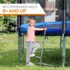 SereneLife Outdoor Trampoline Access Safety Ladder - 2 Step Weather Resistant Galvanized Steel Trampoline Climbing Ladder - 2 of 4