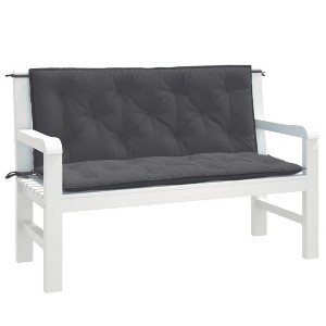 vidaXL Garden Bench Cushions 2 pcs Melange Anthracite 47.2"x19.7"x2.8" Fabric - 1 of 4