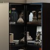 FUFU&GAGA Black Double Glass Door Corner Cabinet Display Cabinet with Built-in Adjustable Lighting - 4 of 4