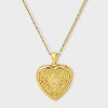 14K Gold Dipped Heart Charm Initial Necklace - A New Day™ Gold - 2 of 4