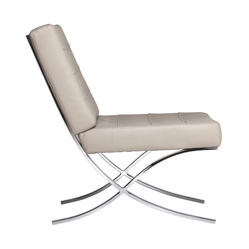 Studio Designs Home Atrium Bonded Leather Barcelona Chair, 4 of 8