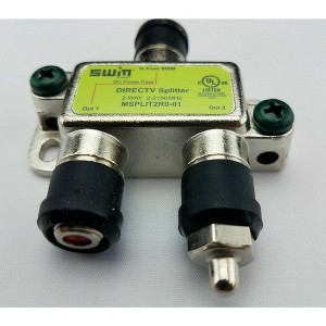 DirecTV 2 Way SWM Green Splitter MSPLIT2R0-01 SWiM 2Way MRV Wholehome DVR New - 1 of 4