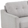 Serta Brighton Loveseat Ottoman Chaise Light Gray: 2-Piece Mid-Century Modern Sectional Sofa Set - 4 of 4