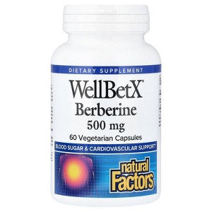 Natural Factors WellBetX® Berberine, 500 mg , 60 Vegetarian Capsules - 1 of 4