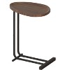 UPHA C-Shaped End Table with Metal Frame Slide for Bedroom - 4 of 4