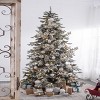 GlasFlength Tree Ornaments Modern Glass Ball Set Simple Elegant Design for Christmas Tree Home Decor Indoor Outdoor, White, 2.8"*2.8"*3" - 4 of 4