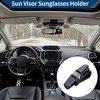 Unique Bargains Car Sun Visor Sunglasses Holder with Cards Clip for Car Durable ABS 1 Pc Purple Faux Diamond - 2 of 4