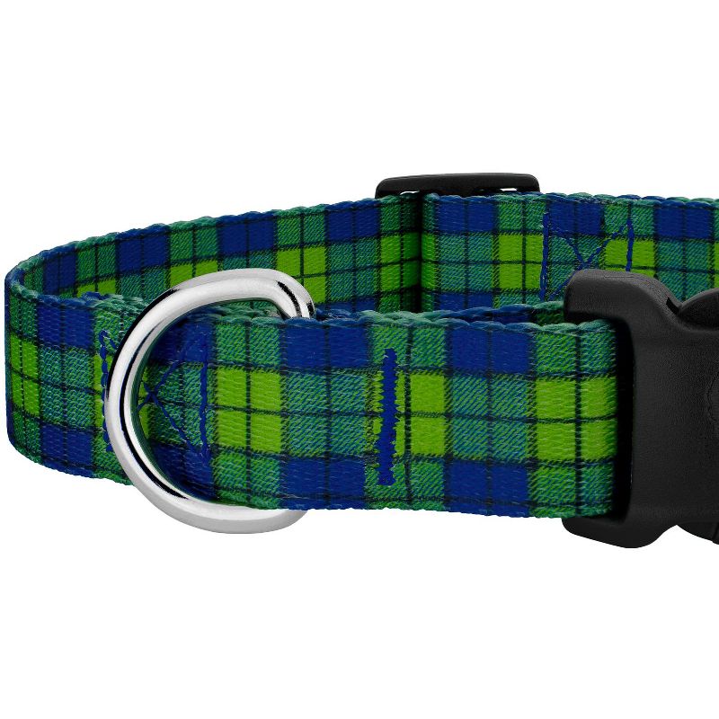 Country Brook Petz Deluxe Blue and Green Plaid Dog Collar - Made in The U.S.A., 5 of 6