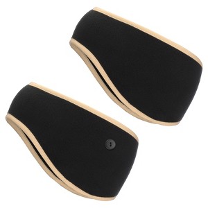 Unique Bargains Polar Fleece Stretchy Running Jogging Sweatband Ear Warmer Headbands 2 Pcs - 1 of 3