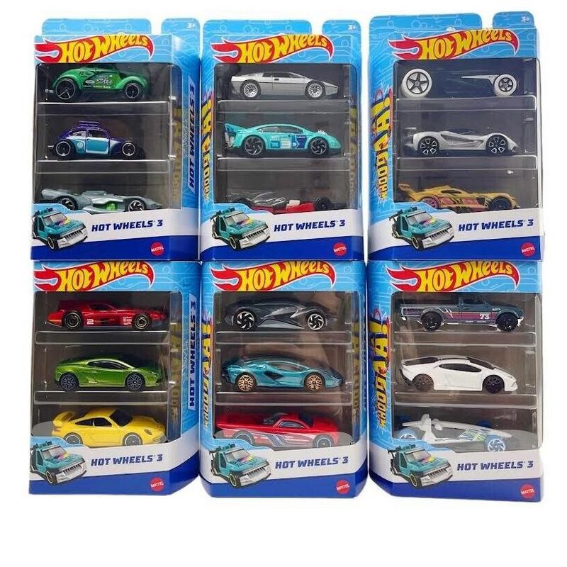 Hot Wheels 3-Car Pack, Multipack of 3 Hot Wheels Vehicles, Styles May Vary, 1 of 8