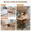 Natural Rattan Dining Chairs Set of 2, Mid Century Kitchen Chairs with Velvet Upholstered Seat - 4 of 4