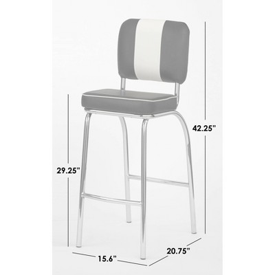 Retro Red and White Chrome 3-Piece Pub Dining Set