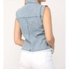 Women's Chambray Sleeveless Shirt - Fate - 2 of 3