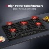 GASLAND PRO GH3365EF 36-Inch 5-Burner Built-in Gas Cooktop with Griddle, NG/LPG Convertible, Black Enamel - 3 of 4