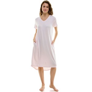 Jaclyn Intimates Junior Woman's Lush Luxe Short Sleeve Sleepshirt - 1 of 4