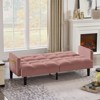 RISOKEYS 75.5" Oversized Velvet Futon Sofa - High-Resiliency Memory Foam, Convertible 3-Seater Couch with Split Back for Living Room - 2 of 4