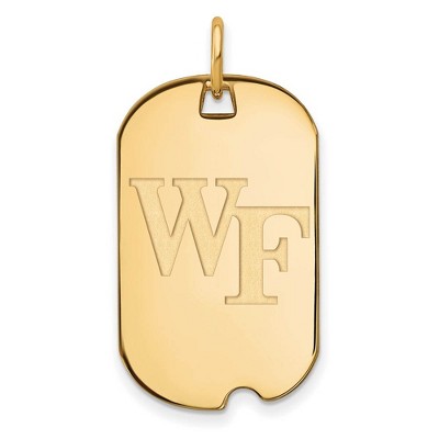 Black Bow Jewelry 14k Yellow Gold Wake Forest Demon Deacons NCAA Pendant