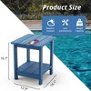 Arceso Adirondack Outdoor Side Table, 2-Tier HDPS Patio End Table Weather Resistant, Morden Side Table for Patio, Pool, Porch - 3 of 4