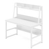 Resenkos Computer Desk, Office Desk, Study Desk,47" Computer Desk, Heavy Duty Writing Desk with Hutch & Bookshelf,White - 2 of 3