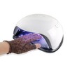 Unique Bargains Breathable Fingerless Leopard Print Manicure Gloves 1 Pair - 2 of 4