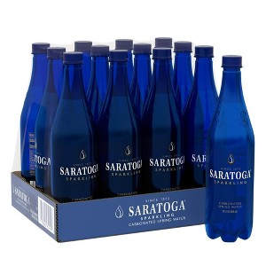 Saratoga Sparkling Natural Spring Water - 28 Fl Oz Plastic Bottle (Pack of 12) - 1 of 4