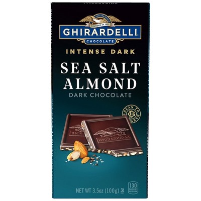 Ghirardelli Intense Dark Squares Sea Salt Almond 3.5oz
