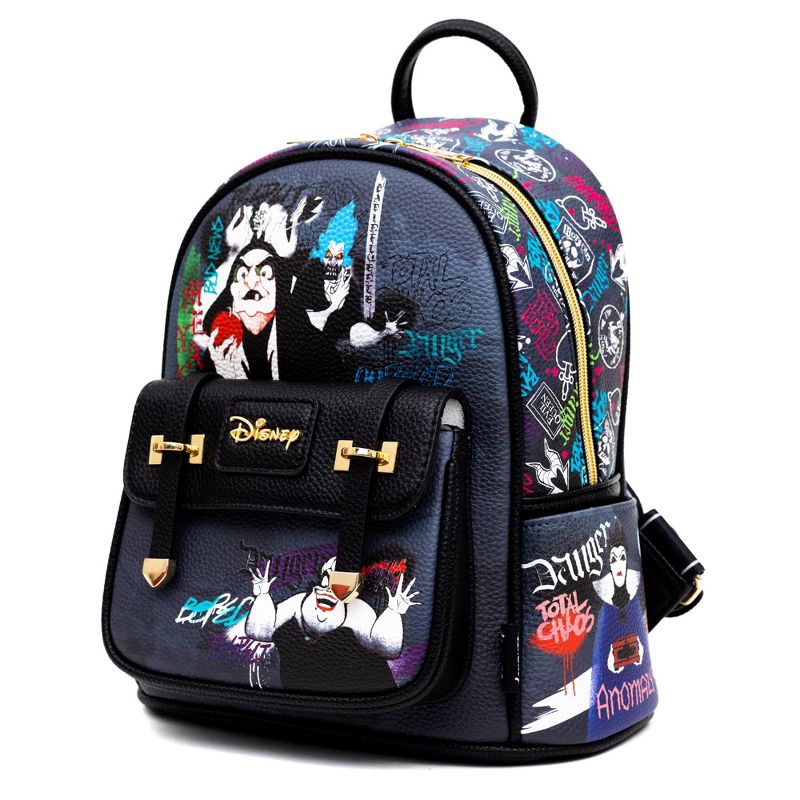 WondaPop Disney Villains 11" Vegan Leather Fashion Mini Backpack, 5 of 8