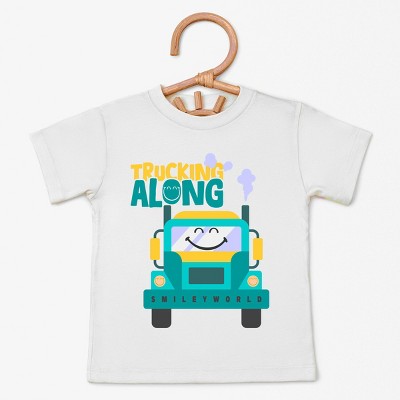 The Juniper Shop SmileyWorld Trucking Along Toddler Short Sleeve Tee