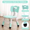 Kids Table and Chairs Set, Graffiti Desktop Plastic Children Art Table with Seat, Height Adjustable Toddler Table and Chair Set for Kids Ages 3-10 - 4 of 4
