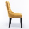 Syemin Velvet Dining Chair Set of 2, Mid-Century Modern Velvet Upholstered Chair with Rivets, Gold, 24.4"*19.7"*37.5" - 2 of 4