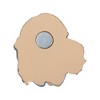 Unique Bargains Decorative Magnets Magnetic Fridge Sticker Irregular Shape Resin Black Beige Orange 1Pc - 3 of 3