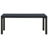 vidaXL Outdoor Patio Bench Garden Park Bench with Steel Frame Steel and WPC - Black - 3 of 4