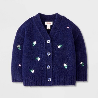 Baby Embroidered Cardigan - Cat & Jack™ Navy Blue
