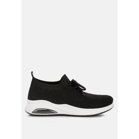 Женские кроссовки London Rag Womens Elizha Stud Embellished Lace Up Sneakers 9