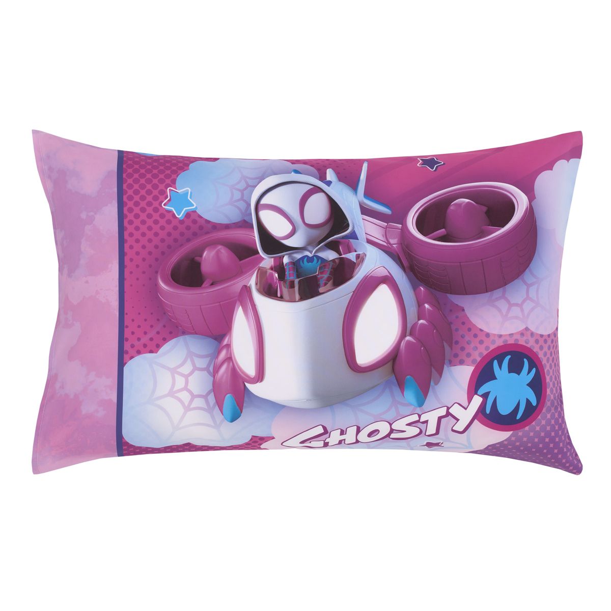 Marvel Ghost Spider, Go Ghosty Purple, Pink, and Blue 4 Piece Toddler Bed Set - thumbnail 6
