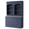 Okak 84" Freestanding Tall Kitchen Pantry Sideboard Cabinet with Storage & Faux Marble Top, Cupboard Buffet Cabinet for Dining Room - 4 of 4