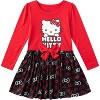 Hello Kitty Sanrio Girls 2 Pack Long Sleeve and Short Sleeve Dresses for Toddlers and Big Kids - Size - 10 - 2 of 4