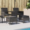 vidaXL Patio Sofa Set Grey PE rattan 2 Seater Removable Covers - 3 of 4