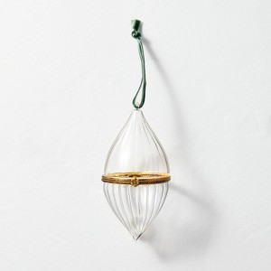 Glass and Brass Fluted Tear Hinge Ornament - Hearth & Hand™ with Magnolia - 1 of 4
