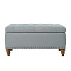 Racxily Ottoman Storage Bench, Recessed Hinge Top with Rivet Trim for Bedroom & Living Room - 3 of 4