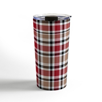 Lisa Argyropoulos Cozy Farm Plaid Travel Mug 20 oz Stainless Steel Travel Mug - Deny Designs