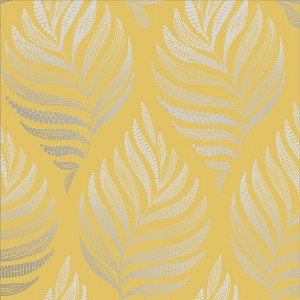 Botanica Summer Yellow Leaves Tropical Paste the Wall Wallpaper - 1 of 4
