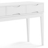 Solid Rubberwood Contemporary Mid-Century Console Table with 3 Drawers, Tapered Legs and Multipurpose Design - 4 of 4