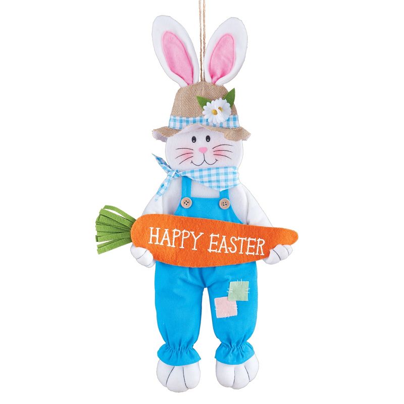 Collections Etc Adorable Bunny Happy Easter Wall Decoration, 1 of 3