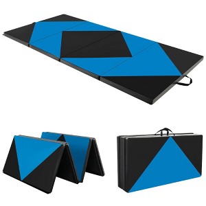 MaseiKar 8 Feet PU Leather Folding Gymnastics Mat with Hook and Loop Fasteners - 1 of 4