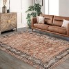 coucheta Washable Area Rug for Living Room, Multi-size Vintage Distressed Floral Non Slip Non-Shedding Carpet, for Home Office, Dining, Bedroom - 4 of 4