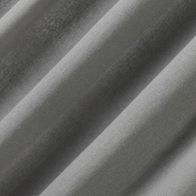 Gray Cotton Blend Tab Top Sheer Curtain Panel 40" x 63"