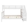 Stairway Twin-Over-Full Bunk Bed with Storage and Guard Rail for Bedroom - 2 of 4