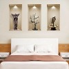 HomeRoots Set of Three Boa Faux Niche 3D Peel and Stick Wall Decals - 2 of 4